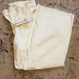 Zara Marine Straight Wide Leg Pants